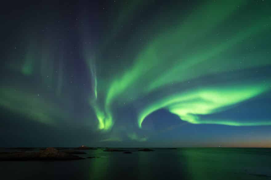 Норвежское небо и северное сияние