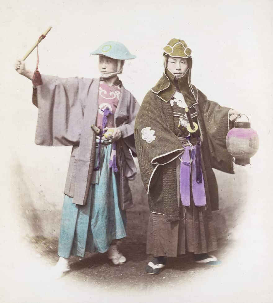 Старинная фотография самураев