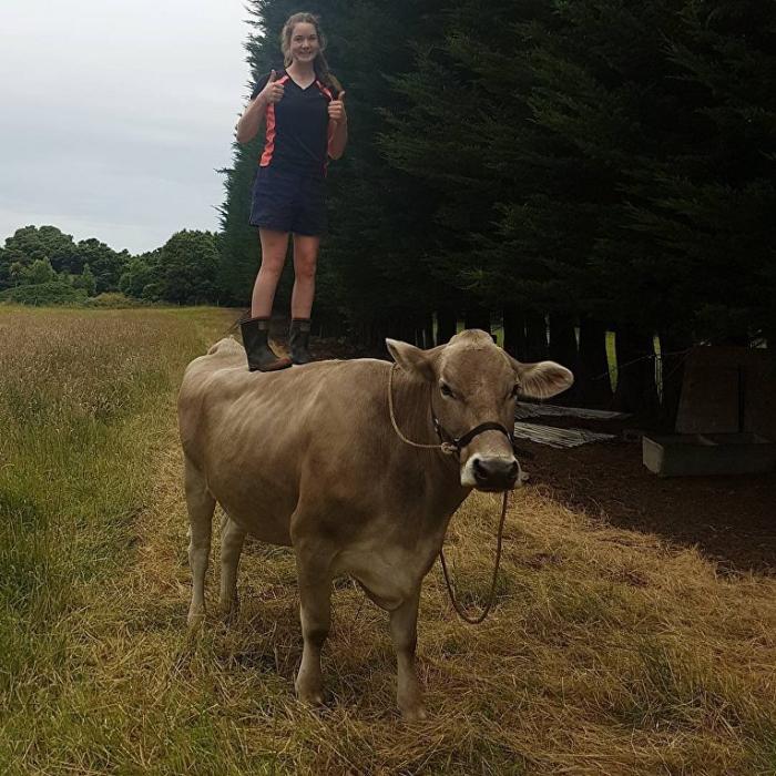 Укротительница коров из Новой Зеландии